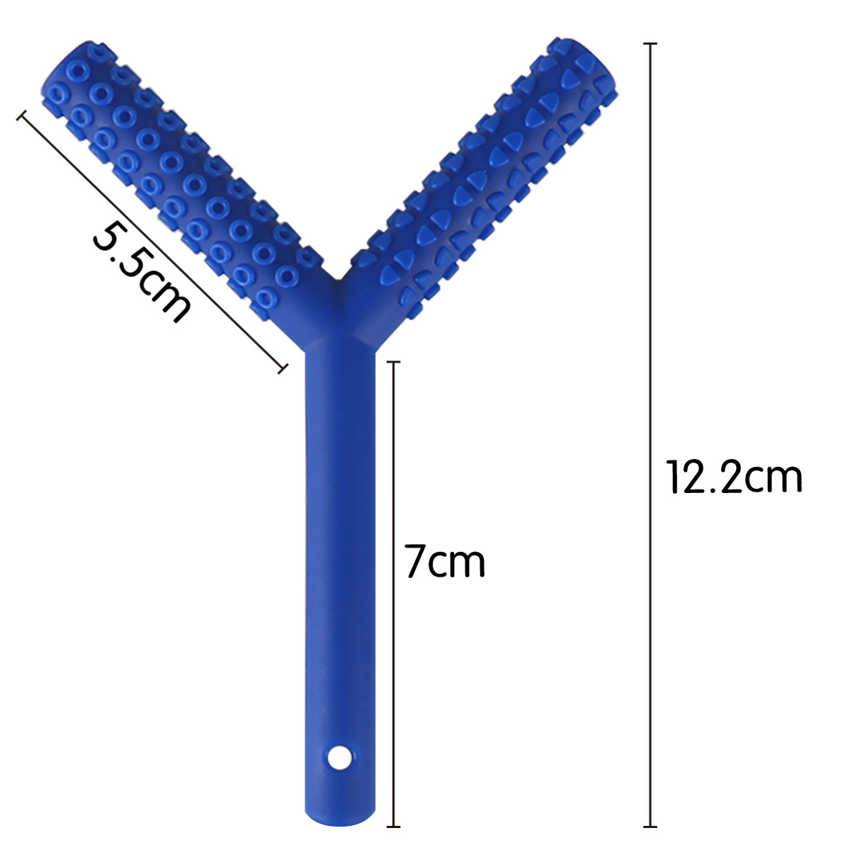 Azul oscuro (tipo Y con agujero de cordón)