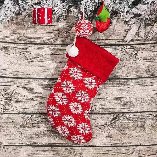 F-W138 E type snowflake Christmas stockings