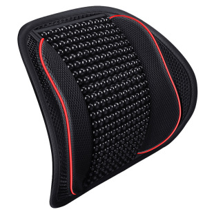 速賣通汽車腰靠木珠夏季冰絲靠墊護腰按摩靠背墊四季通用一件代發