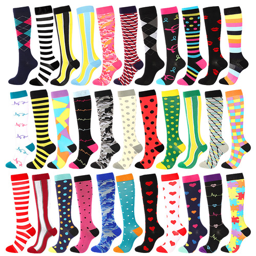Amazon Factory Sports Compression Socks Cross-border Elastic Socks Ski Socks Sports Socks Elastic Socks Knee-high Pressure Socks