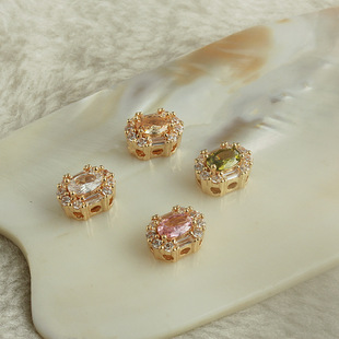 14k����ɫ��ɫ�ʯ���ζ�׸��� diy�ֹ��Ʒ��� ��朴������