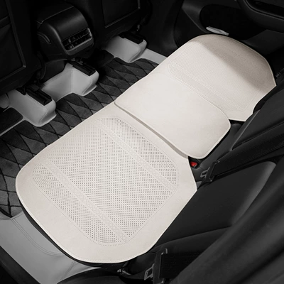 Seat cushion, seat cover – Seat Cushion, Universal for All - type-a-thin-padded-deerskin-elegant-white-rear-row