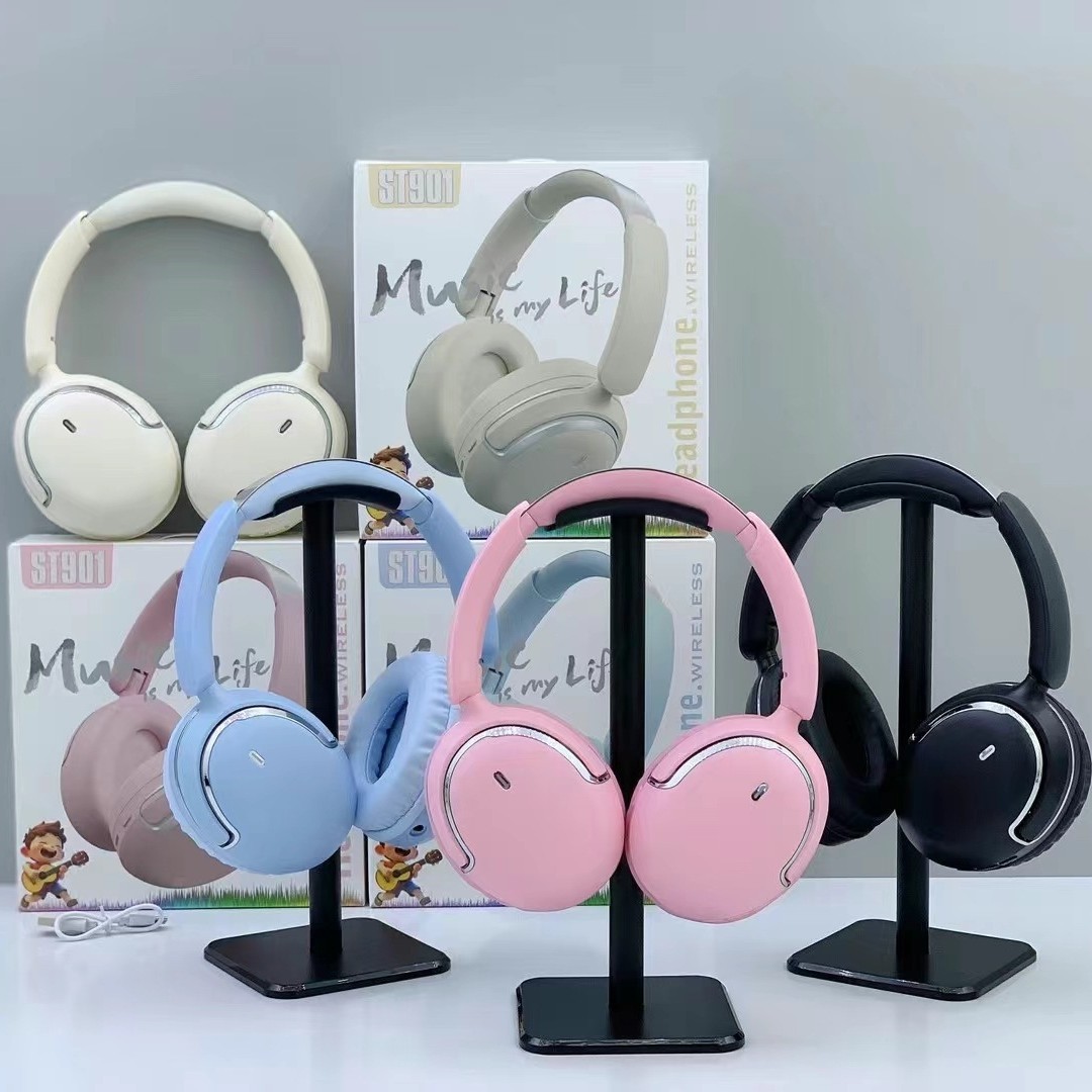 Nuevo transfronterizo ST901 auriculares Bluetooth plegables estéreo inalámbrico comercio exterior auriculares de música deportiva
