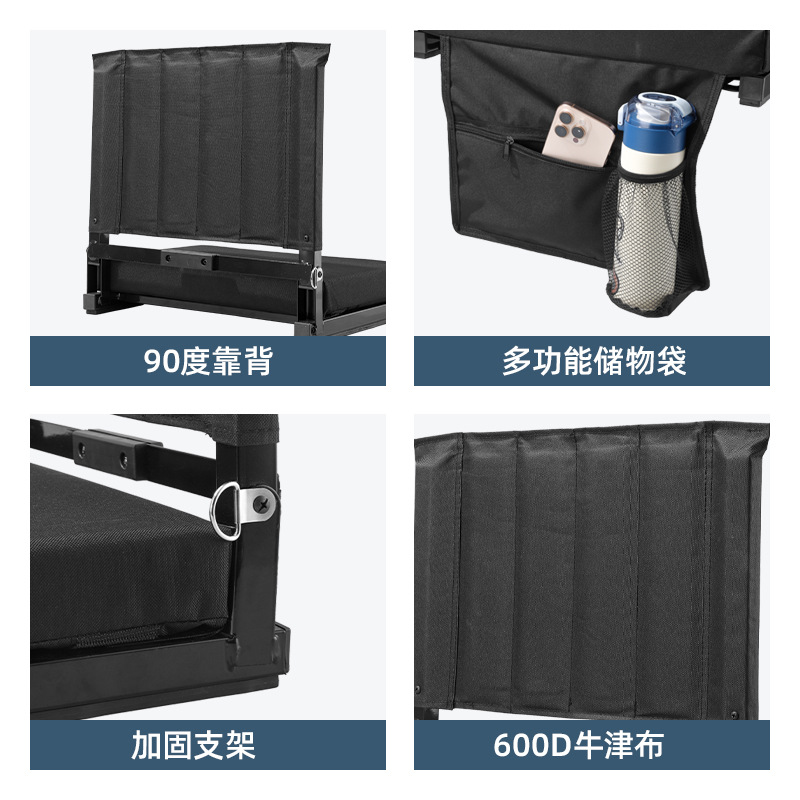 Fabricante profesional silla de estadio portátil silla de playa plegable con almohadilla para acampada