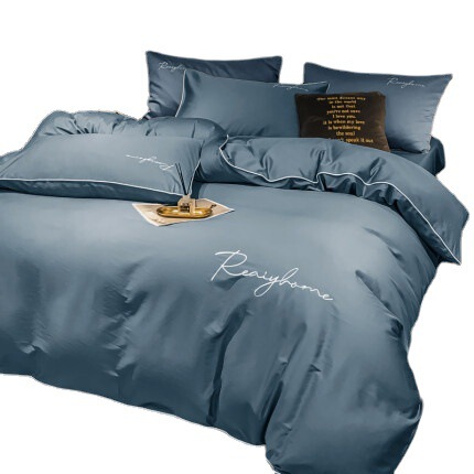 60 pieces of long-staple cotton four-piece set, all-cotton pure cotton 100-thread count sheet set and duvet cover set, four-season universal bed linen set