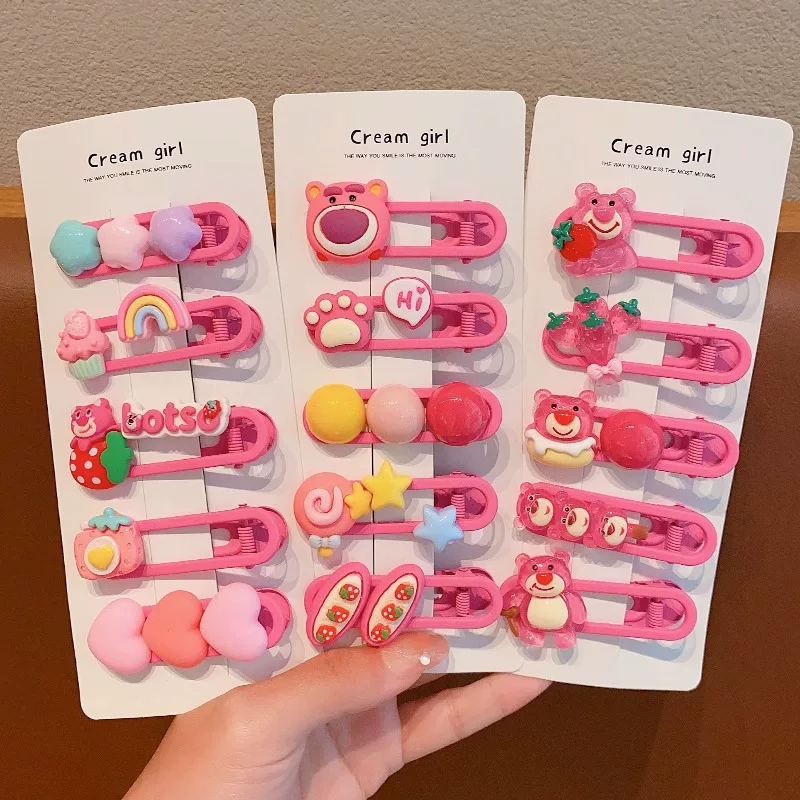 Милая клубничная, рубиновая детская зажим для волос, мультяшный аксессуар для волос, заколки, челка