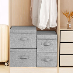 Storage box fabric organizer, clothing and clothing storage box for dormitory, students, home use, with lid, foldable box, toys