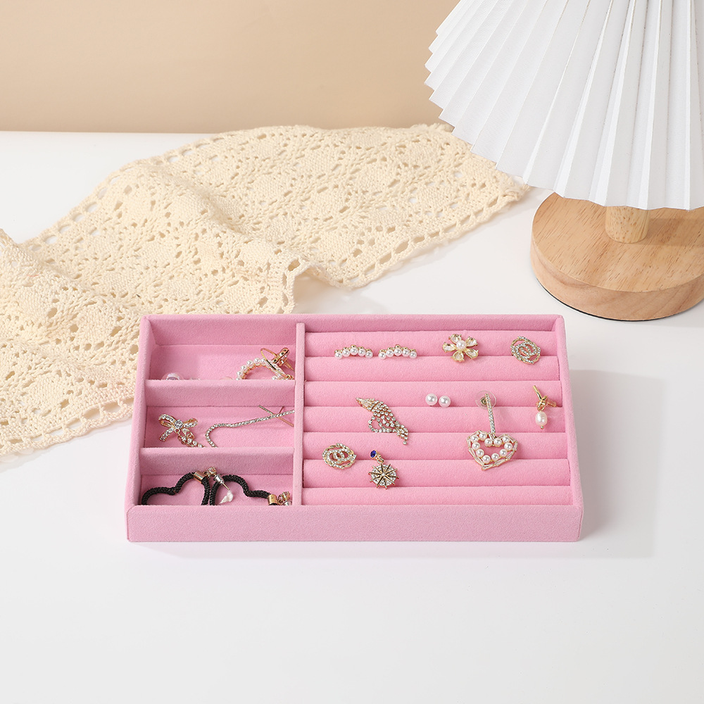Contador cajón cascada bandeja de joyería almacenamiento para ver paleta pendientes pendientes anillos collares joyería caja de almacenamiento al por mayor