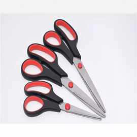 8寸橡塑剪不锈钢双色手柄橡塑剪 学生文具剪 儿童剪 家用办公剪