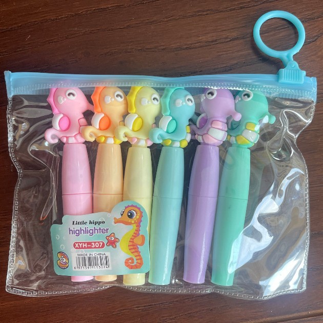 Dibujos animados resaltador mini helado resaltador pintura clave bolígrafo marcador bolígrafo de graffiti bolígrafo acuarela juego multicolor