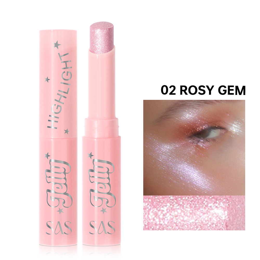 SAS belleza estilo explosivo transfronterizo venta caliente multicolor gelatina de sombra de ojos de alto brillo palo al por mayor SES006