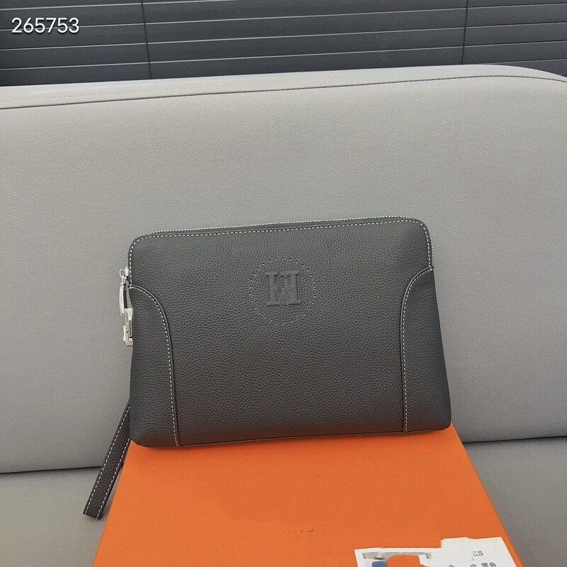 New Genuine Leather Men's Clutch Bag, Large Capacity, with Password Lock, Trendy Brand Men's Handbag, H Brand Fashion Handbag, Wallet Bag