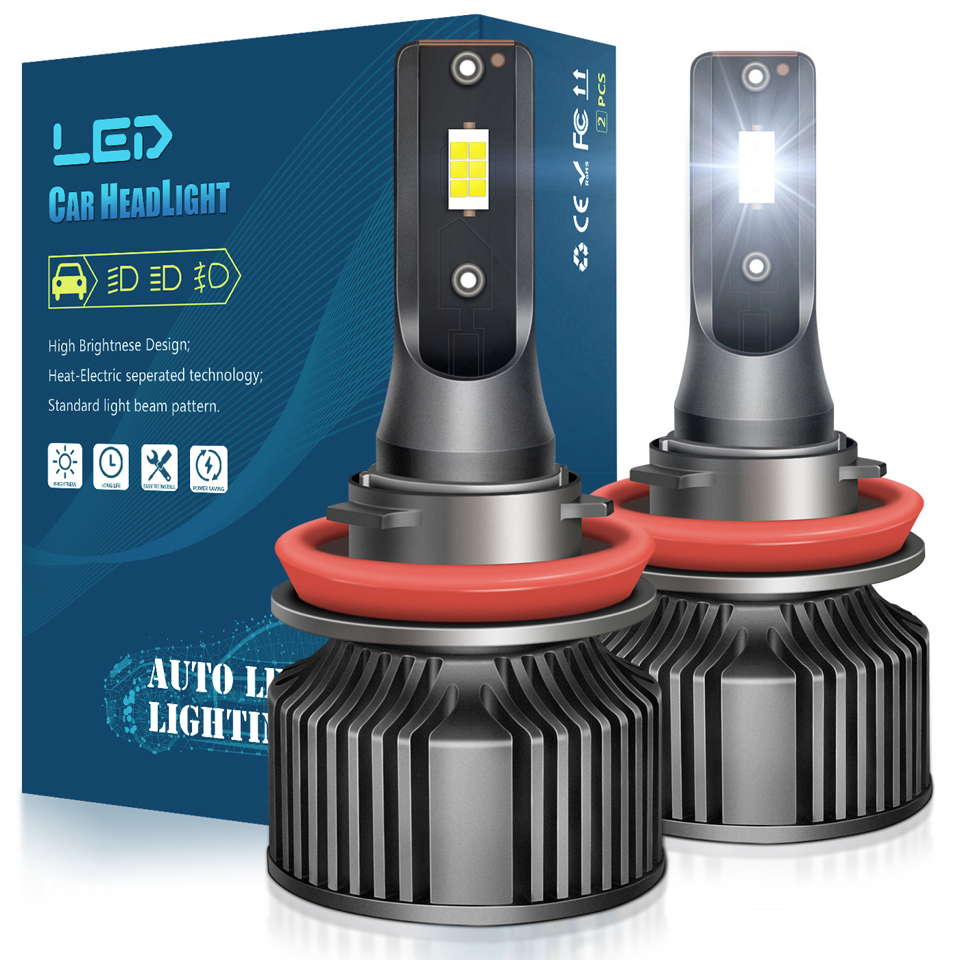 Fuente fabricante coche LED faro H1H7 luz baja H4H13 niebla lámpara 880 bombilla CSP3570 coche lámpara H11H9