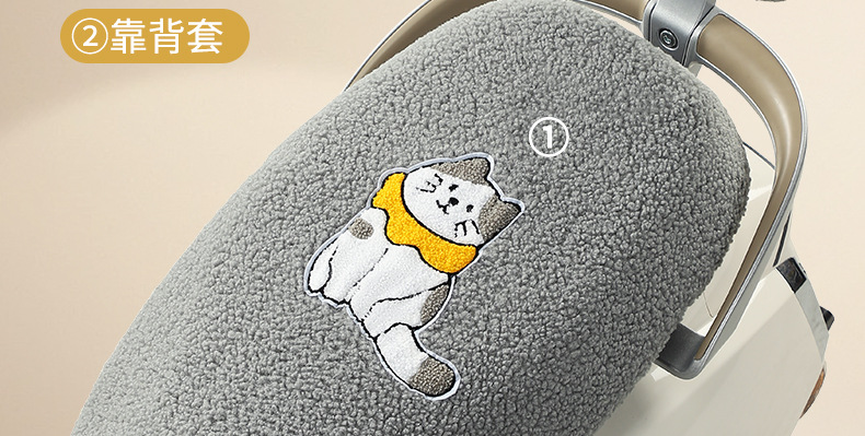 Suitable for Electric Vehicle Seat Cushion Cover, Thick Plush Autumn and Winter Warm and Comfortable Shock-Absorbing Cute High-Value Seat Cushion