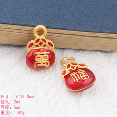 越南沙金福袋系列招財貓吉祥語手鍊頭繩串珠材料diy飾品配件批發