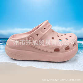 cross卡家泡芙洞洞鞋女夏季厚底外穿凉鞋包头拖鞋批发|207521