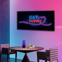 Cross-border neon line Valentine's Day oil cloth painting living room bedroom sofa background wall canvas art core