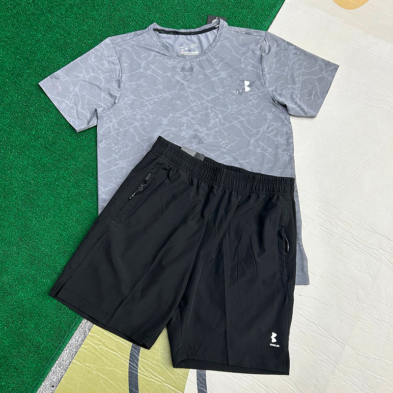 Hombres nuevos al por mayor deportes de secado rápido transpirables camisetas de manga corta entrenamiento de hielo suelta chaqueta casual fitness correr