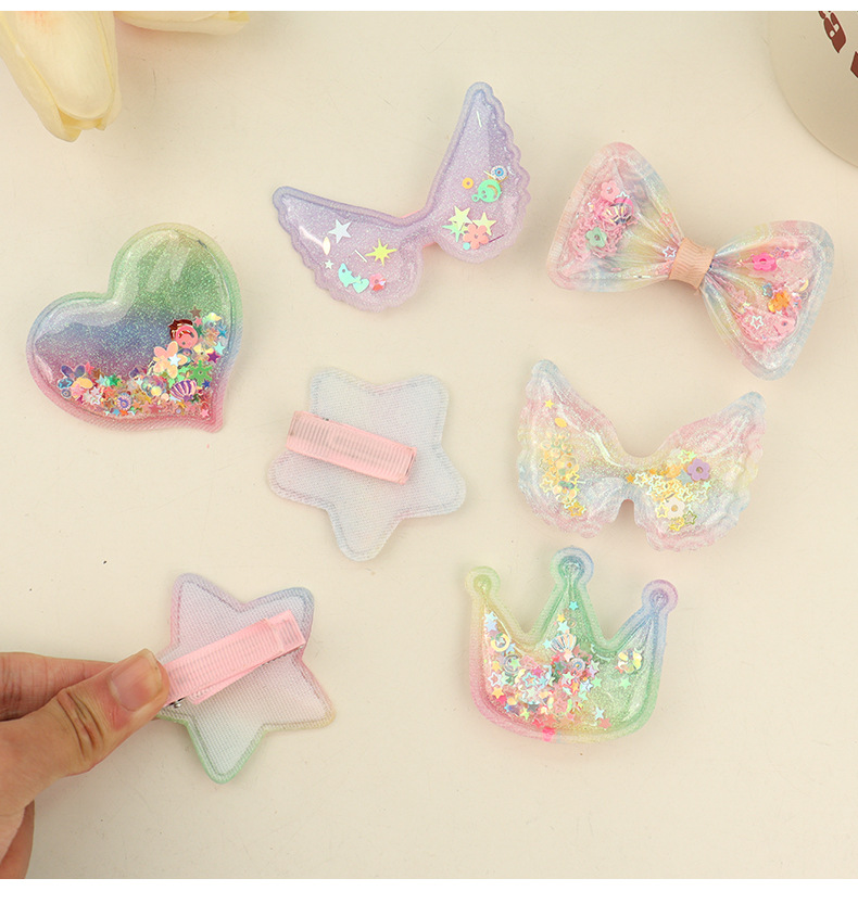 Sweet Heart Shape Crown Bow Knot Plastic Hair Clip display picture 1