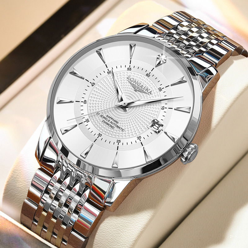 Swiss Genuine Brand-Name Watch Men's Fully Automatic Mechanical Watch Waterproof Luminous Fashion Ultra-Thin Business Hollow Men's Watch