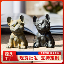 法国斗牛犬小摆件家居办公室桌面茶宠小摆设礼品手把件装饰品文创