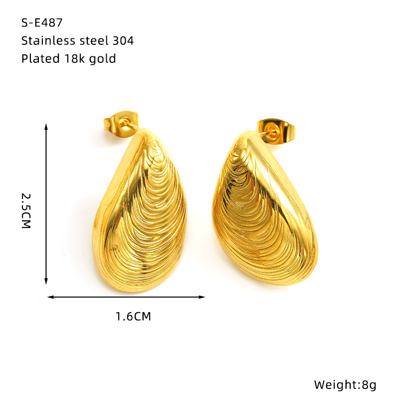Boucles d'oreilles en acier inoxydable et titane pour hommes et femmes, bijoux en gros, Europe et États-Unis_voghion.com