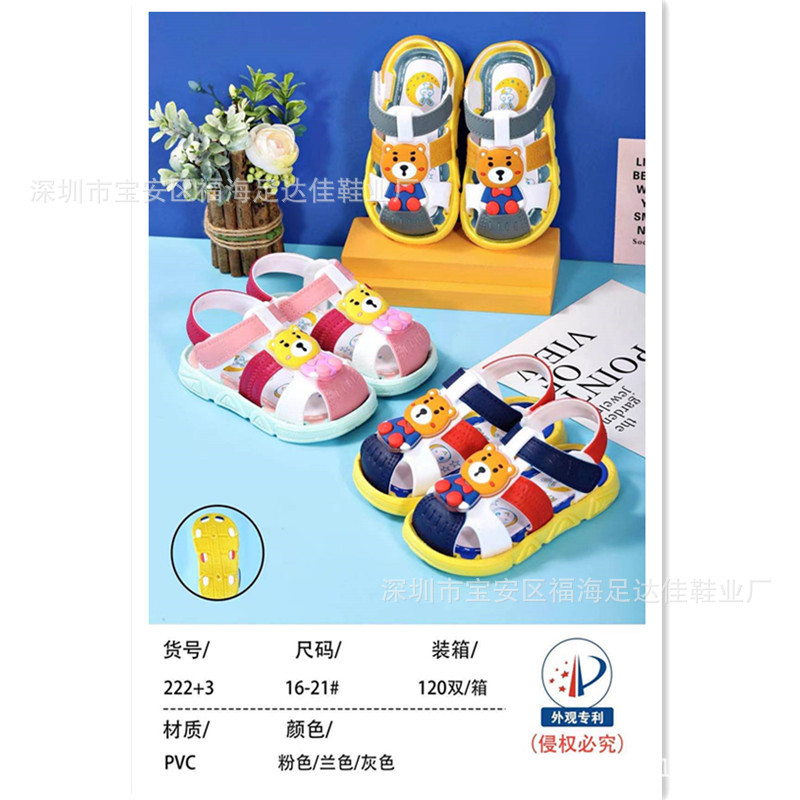 2023 E-Commerce explosions baby soft bottom toddler shoes small Baotou non-slip comfortable children's sandals manufacturers wholesale