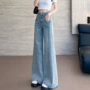新款独特直筒辣妹牛仔裤