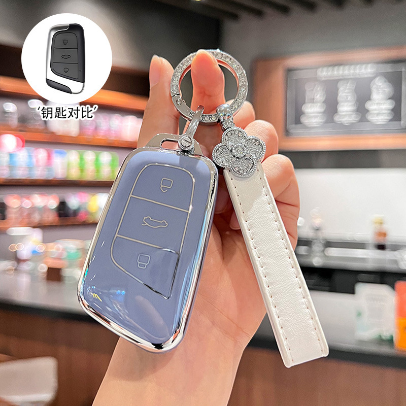 [Chery L 스타일] 실버 엣지 블루 + 뉴 네잎 클로버