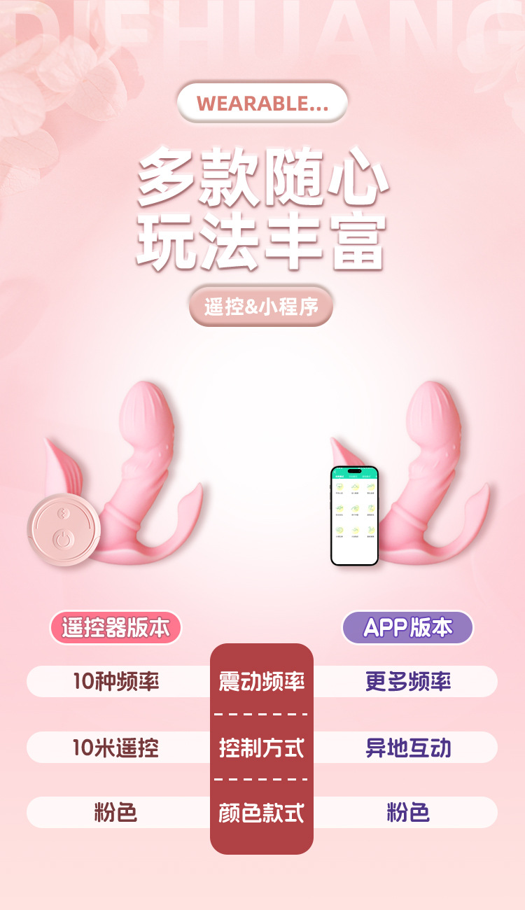 Butterfly King App-Controlled Wearable Butterfly Vibrator, USB Rechargeable, Pink — detail image 15