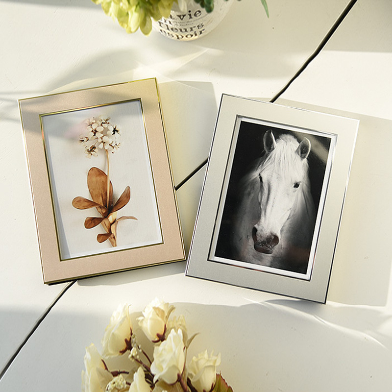 Wedding photo frames 6-inch, 7-inch, 8-inch, 10-inch wall-mounted, tabletop modern minimalist metal high-end luxury creative vertical and horizontal