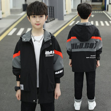 男童春装外套2025新款儿童大童中长款春秋季风衣男孩休闲洋帅气潮