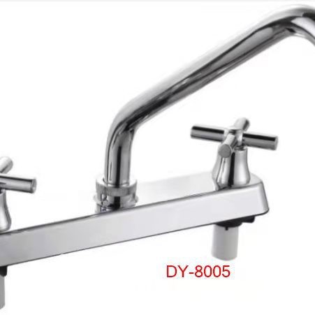 Exportaciones transfronterizas de América del Sur grifo frío y caliente doble placa de cerámica de plástico de doble interfaz grifo de cocina a prueba de salpicaduras