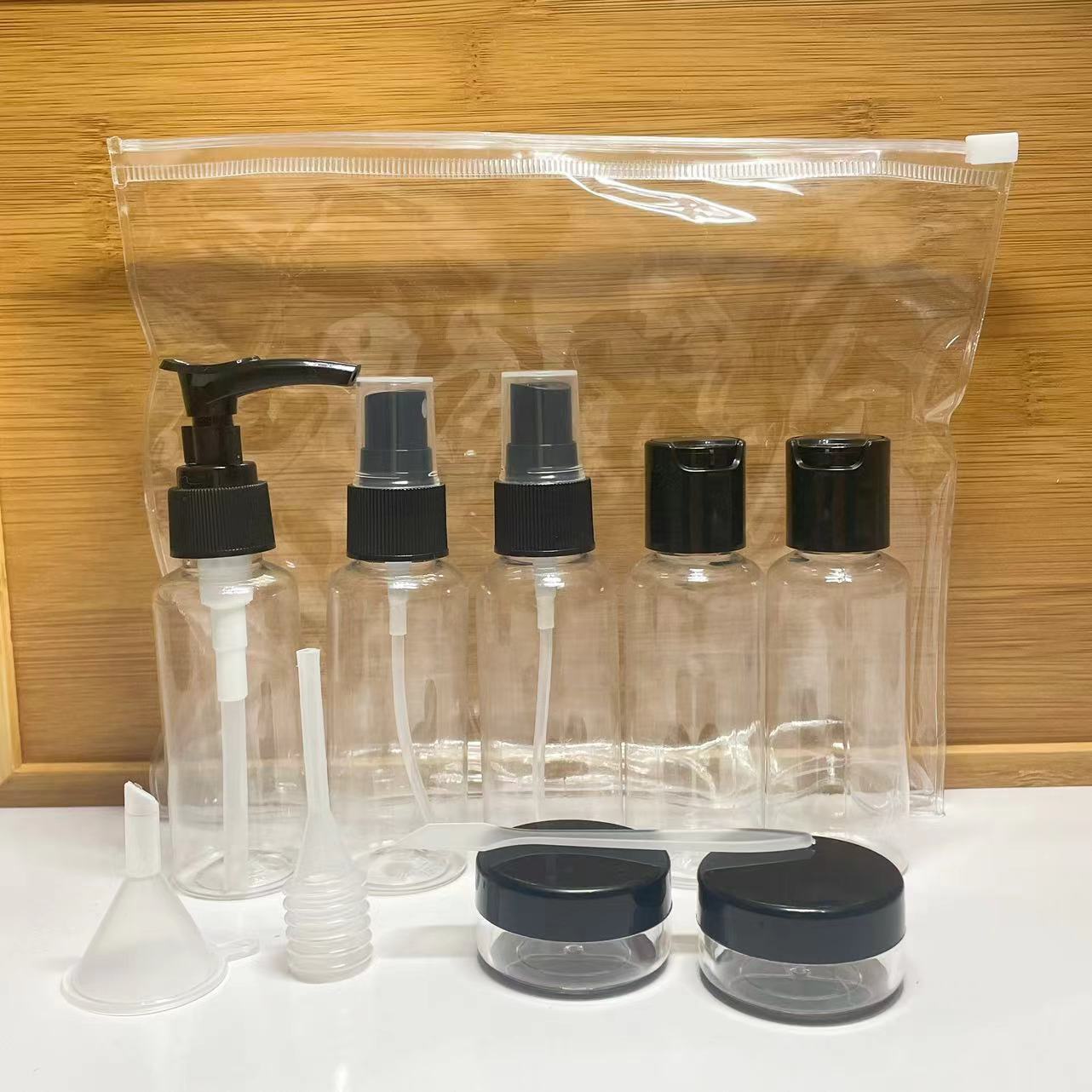 50ml套装旅行便携化妆品分装瓶套装喷雾瓶洗发水沐浴露按压式乳液