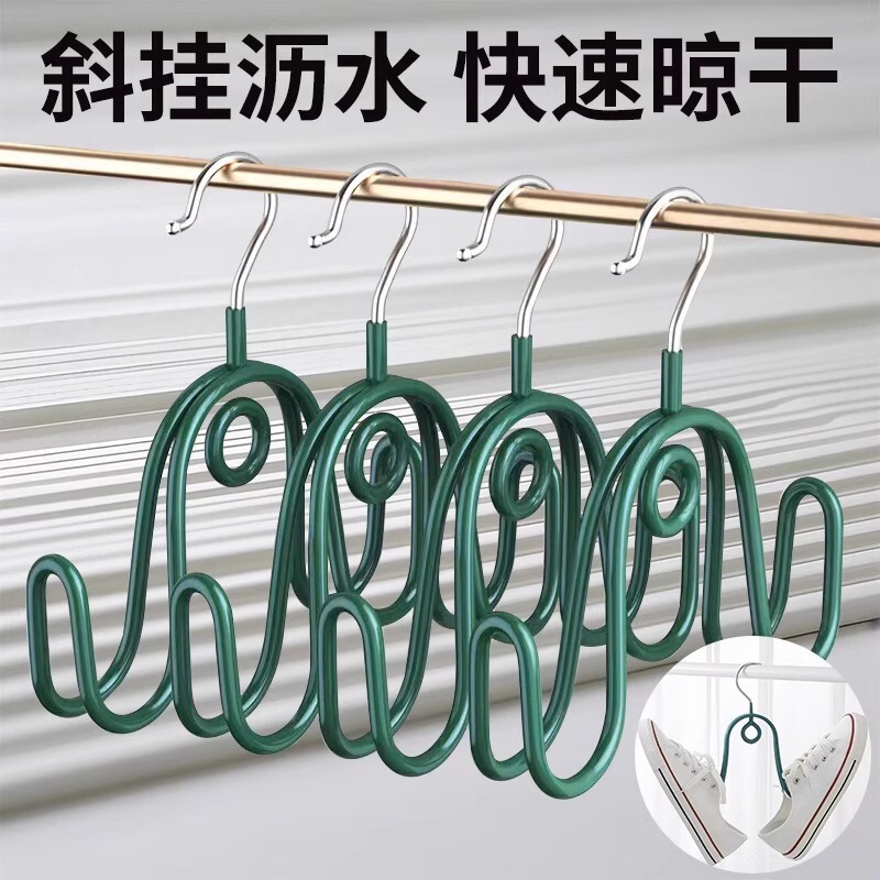Dip Plastic Shoe Rack Balcony Windproof Shoe Hook Sandal Rack Indoor and Outdoor Universal Shoe Hanger
