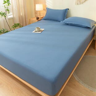 Cross-border hot selling pure color brushed skin-friendly Aloe cotton bedspread washed cotton bedspread Simmons dustproof protective cover