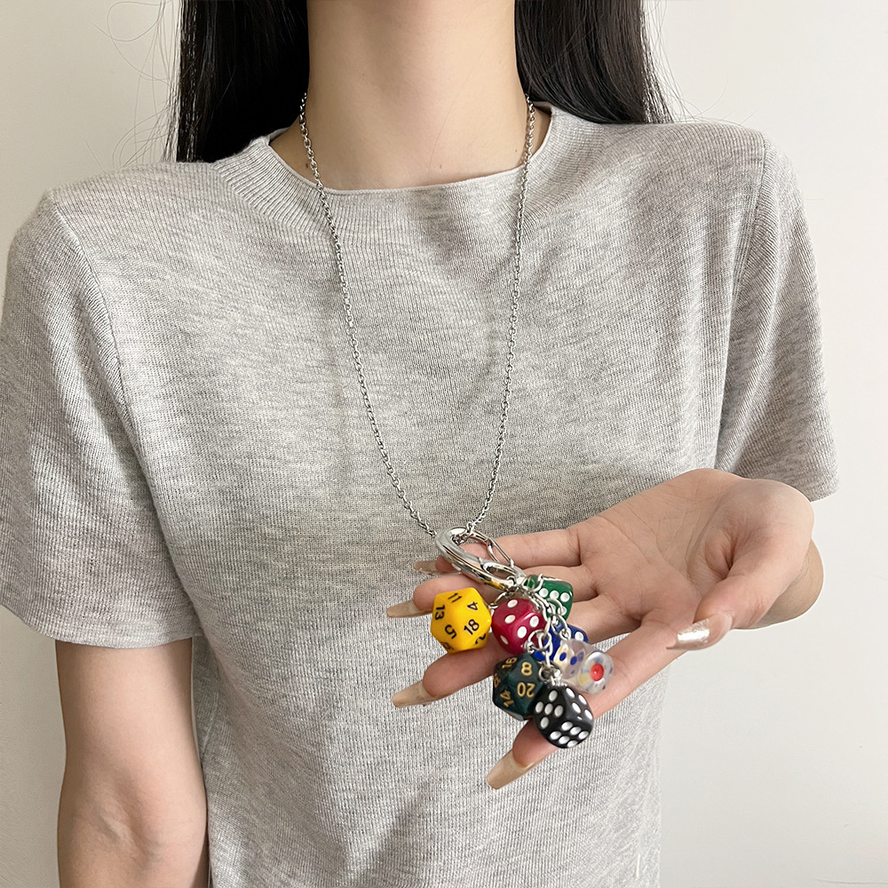 컬러 주사위 목걸이 Z-3168