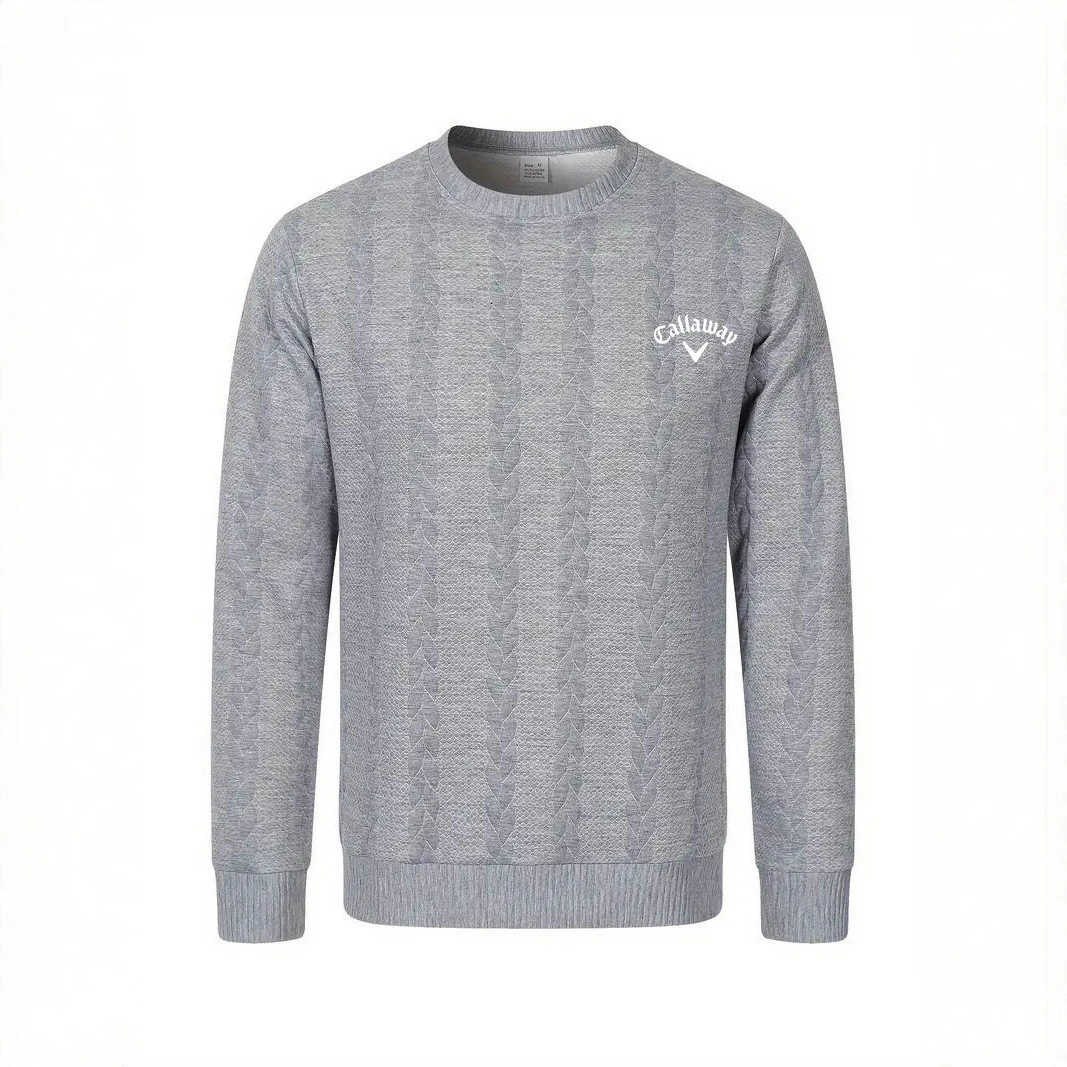 Черный трикотаж для мужчин, осень-зима, вышитый, в стиле ленивого шика, мягкий восковой молодежный высококачественный витой трикотаж, новый стиль 2025 года