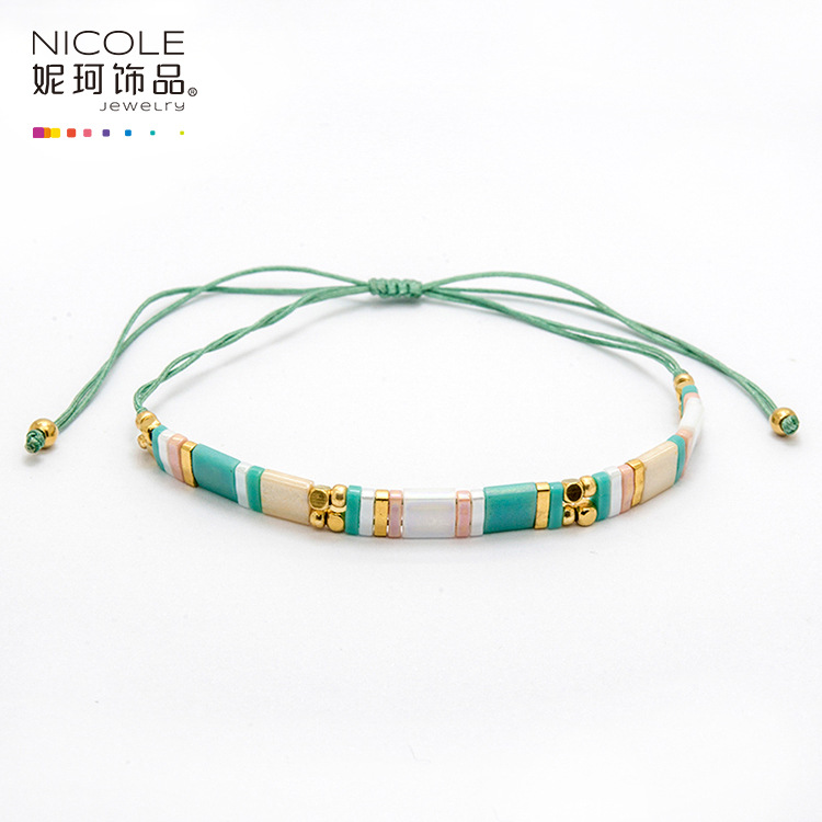 Europa y América pulsera personalizada playa verano TILA joyería con cuentas insta Internet celebridad Bohemia joyería de Nike image 22