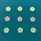 High-end ceramic buttons new fashion pentagonal four-hole sweater cardigan button handmade diy children's clothing buckle