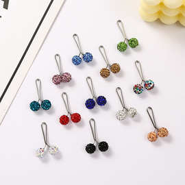 工厂批发时尚饰品女士钻球脖夹简约装饰丝巾夹针胸针跨境热销