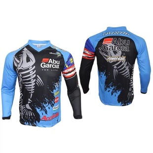 Abu Garcla Outdoor Fishing Clothing Anti-Scratch T-Shirt Luya Fishing Sea Fishing Clothing Long-Sleeved Downhill Clothing Cycling Clothing
