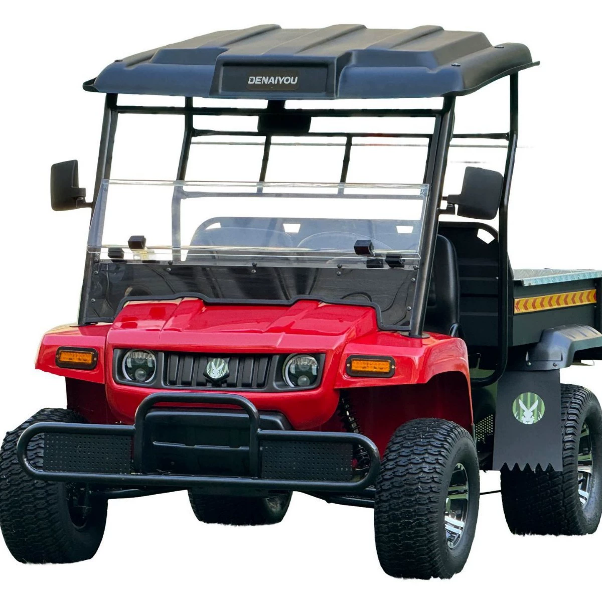 Многофункциональный электромобиль с литиевой батареей, полным приводом и функциями транспортера/самосвала для эффективной работы.