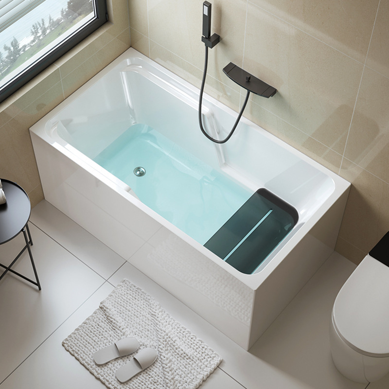 Deep bubble mini Japanese bathtub small apartment home sitting acrylic independent integrated mobile stool bathtub