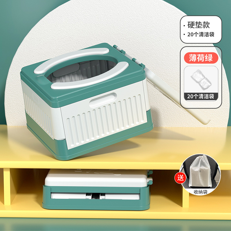 屋外折りたたみトイレポータブル車のトイレスツール消臭大人のキャンプ緊急携帯トイレ肥厚|undefined