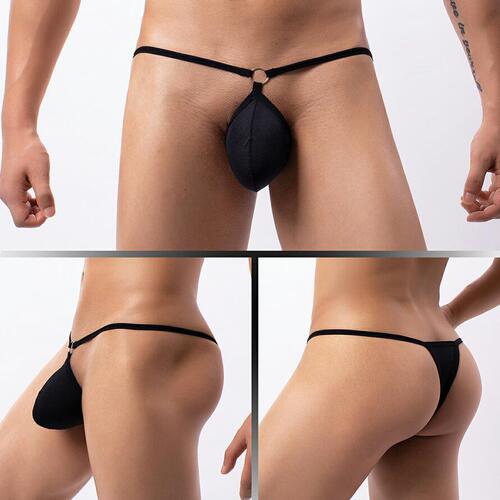Wholesale Japanese, Korean, European and American men's low-waist underwear, gay SM sexy mesh breathable thong E-092
