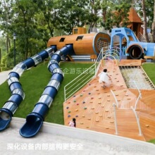 不锈钢滑梯小区游乐园幼儿园梯户外滑滑大型非标无动力游乐设备