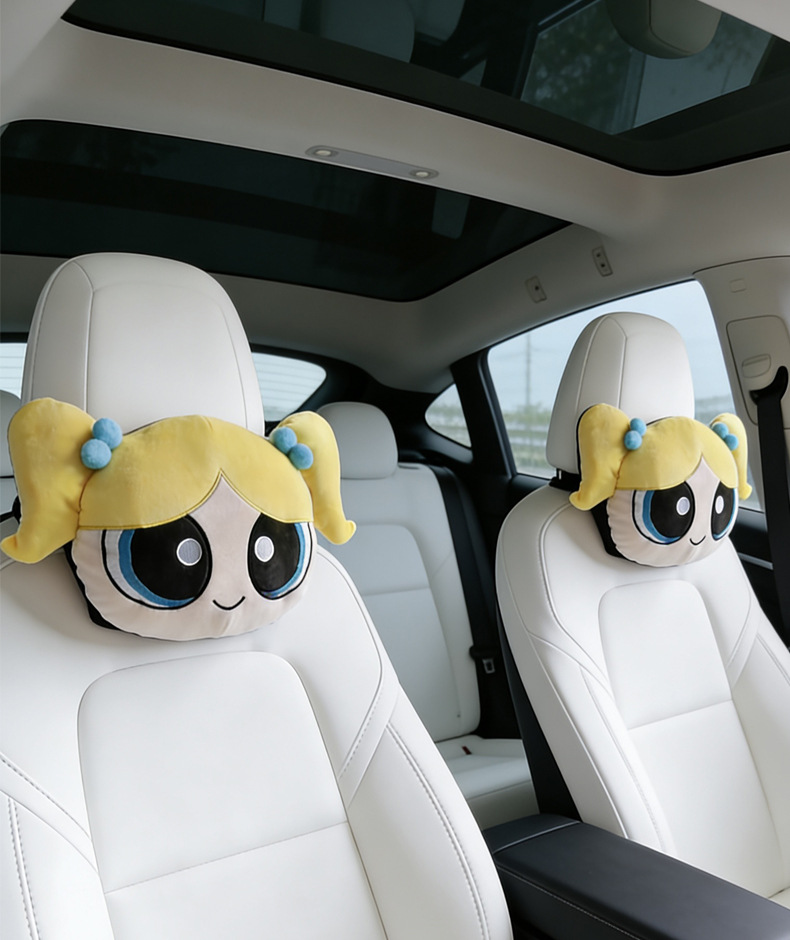 Little Policewoman Cartoon Cute Lady Car Headrest Comfortable Neck Pillow Cushion Personalized Stylish Car Headrest