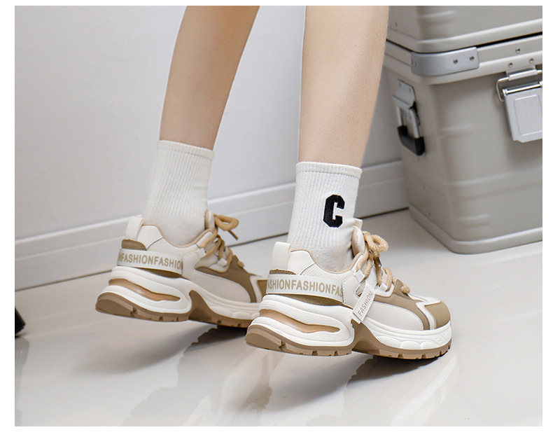 Dad Shoes Women's Trendy Versatile Thick Sole Breathable Trainers_voghion.com