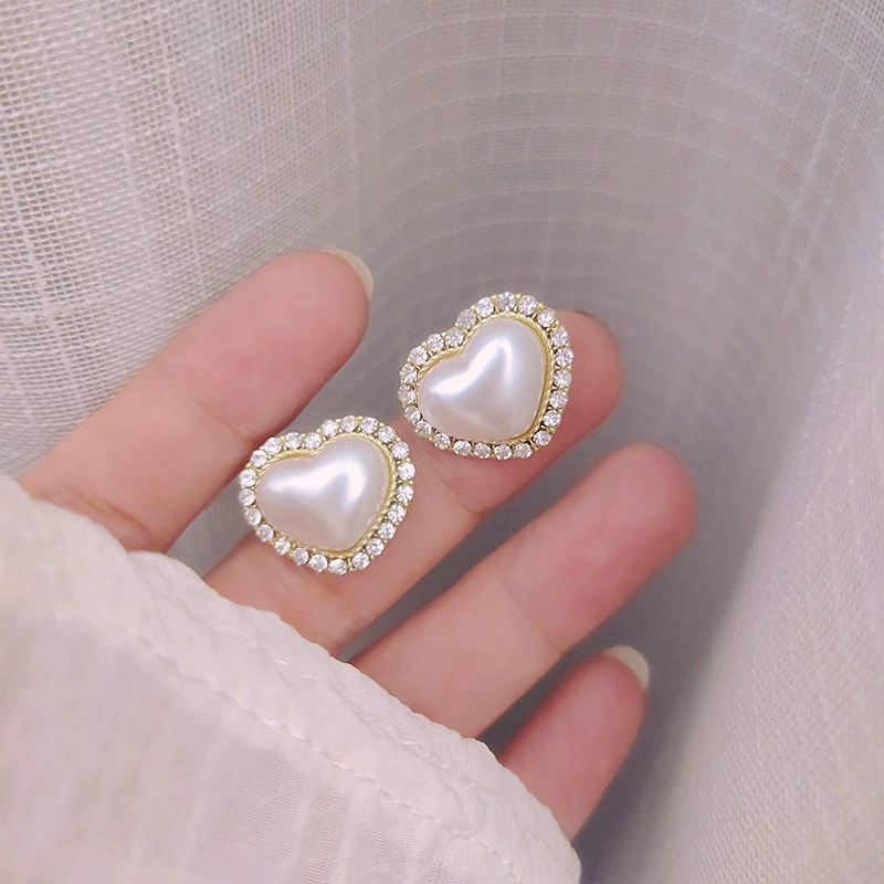 Серебро 925 серьги с жемчужиной, в корейском стиле, простой элегантный дизайн, 8 мм